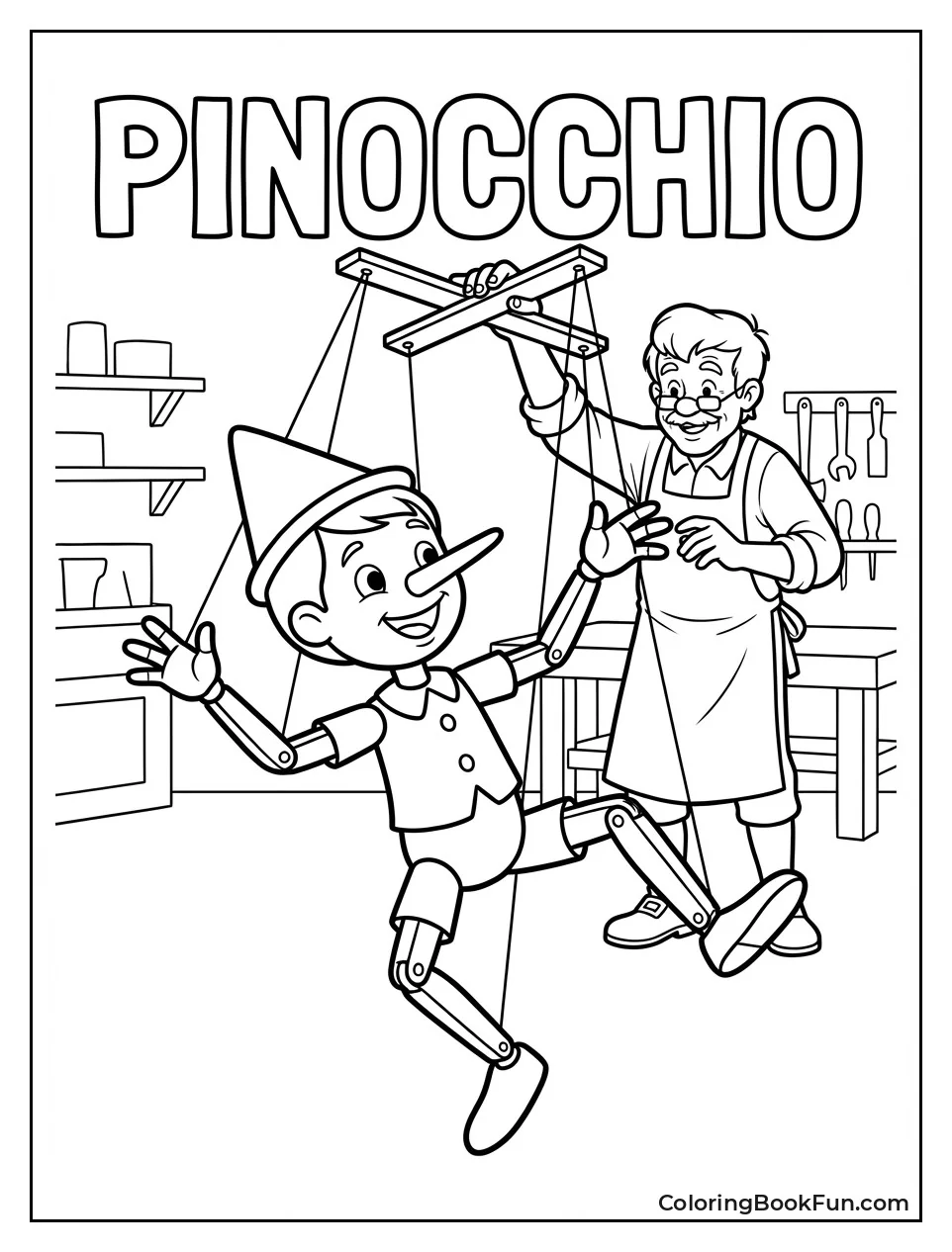 Pinocchio Dances with Strings