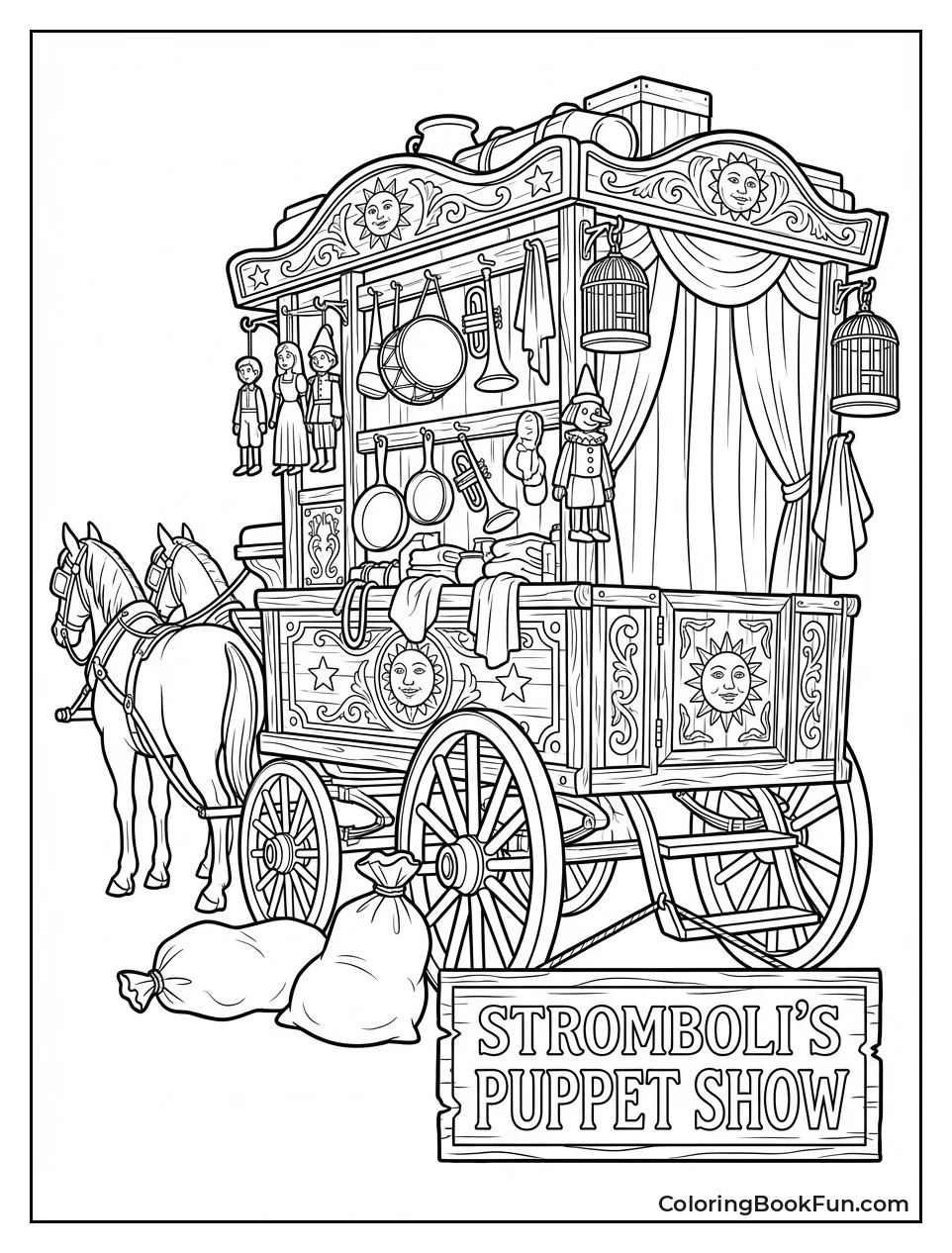 Stromboli's Colorful Caravan