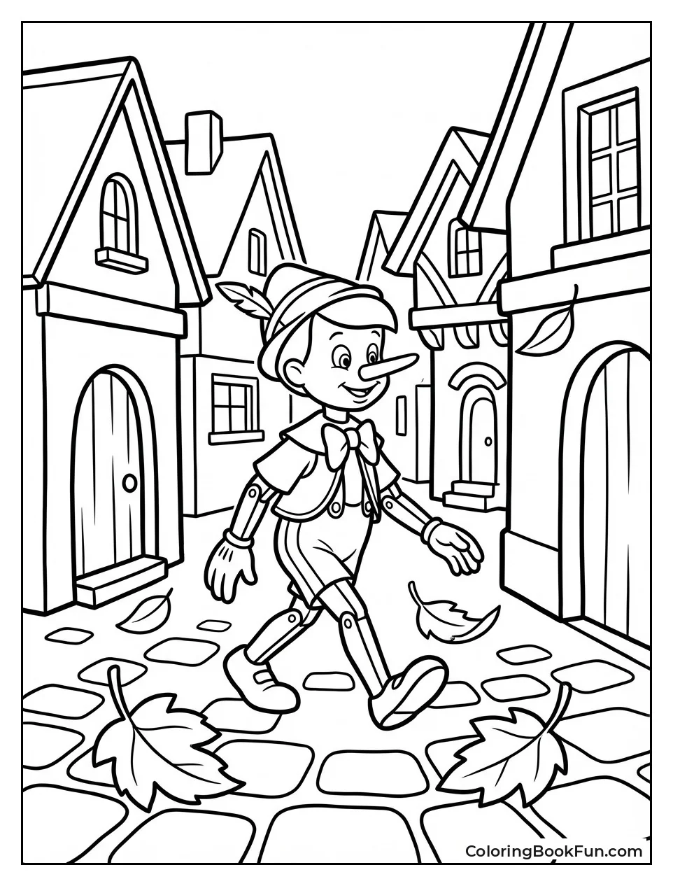 Pinocchio Walks Village Street