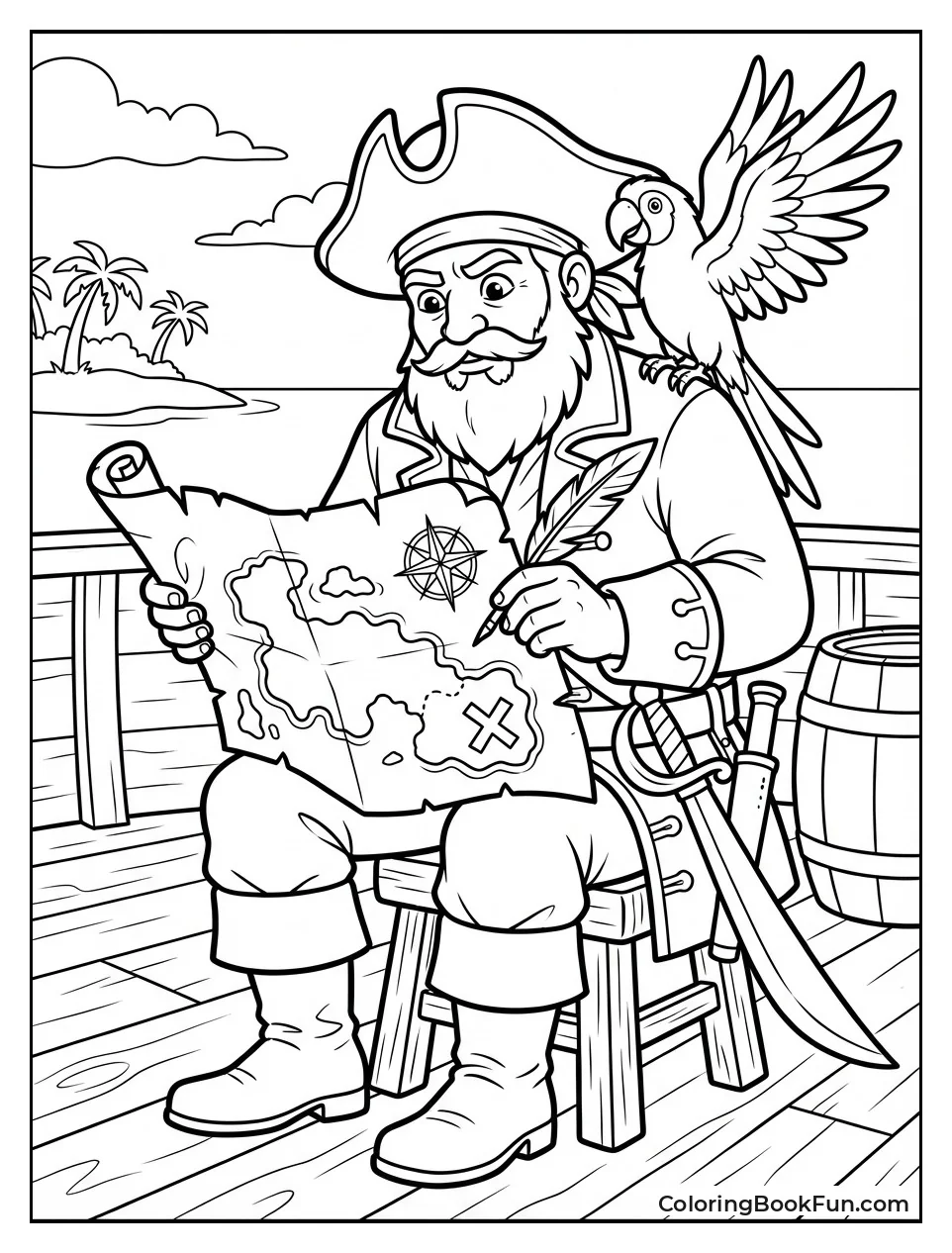 First Mate Studies Treasure Map