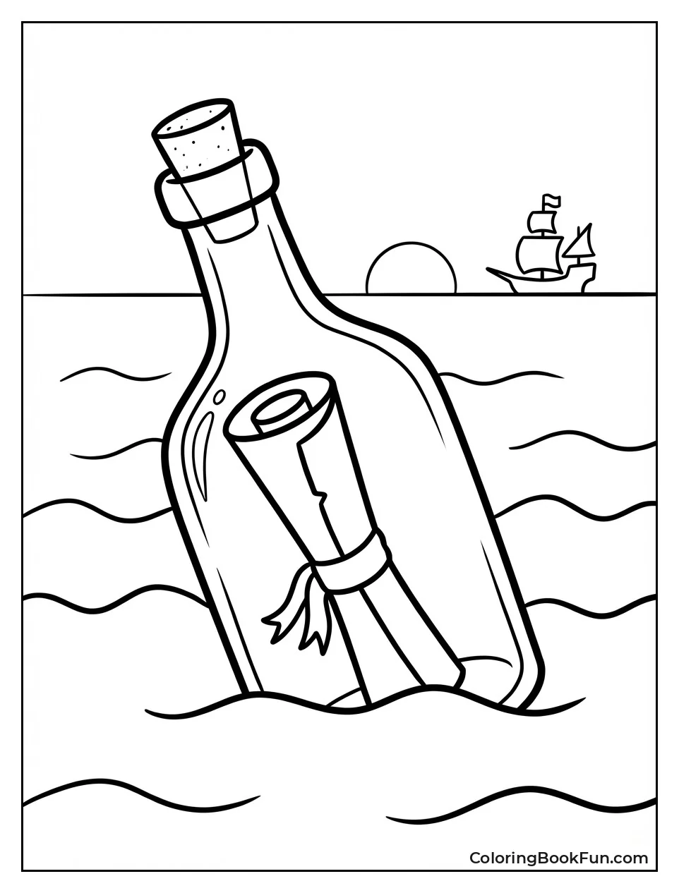 Bottle Floats with Message Inside