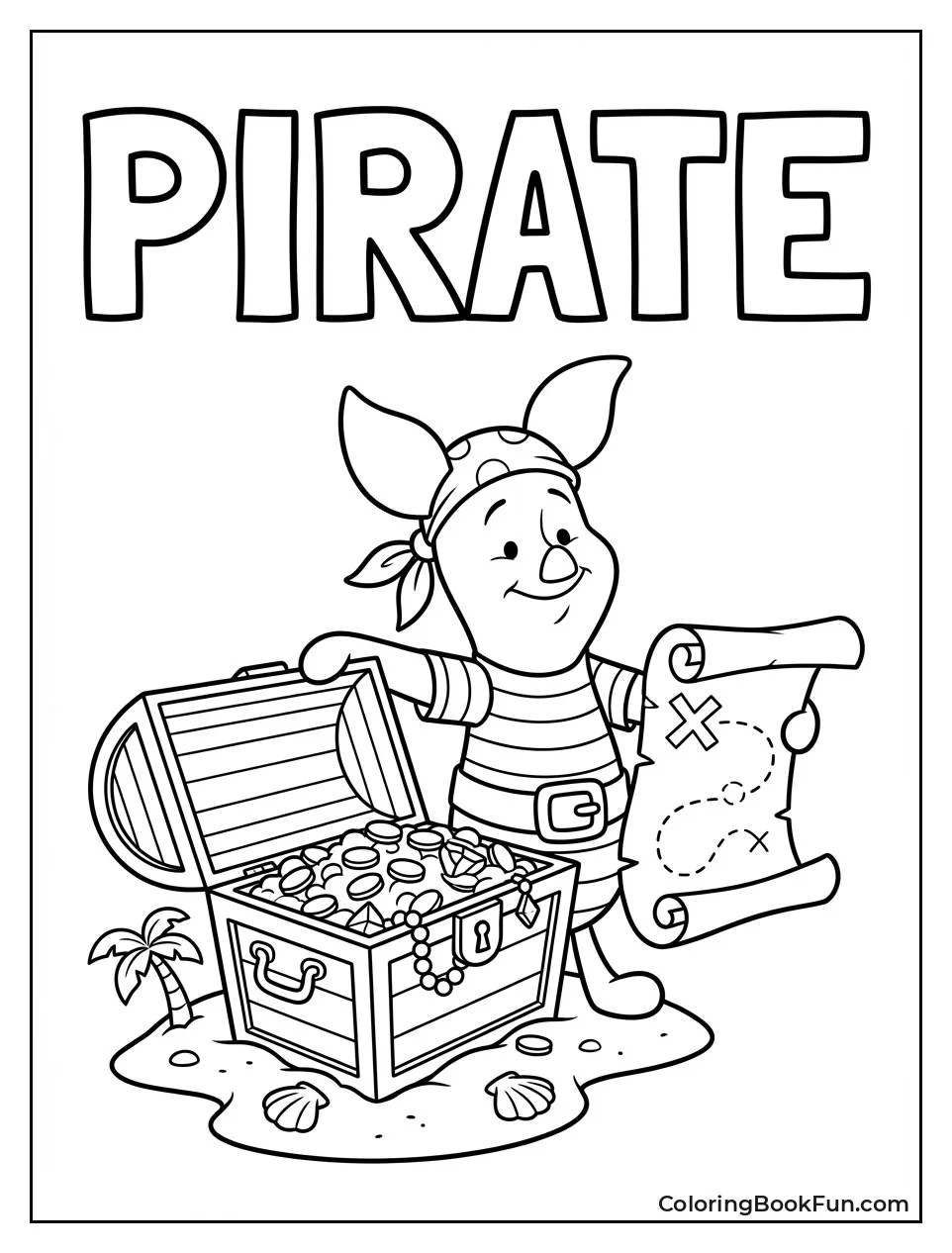 Pirate Piglet Finds Treasure