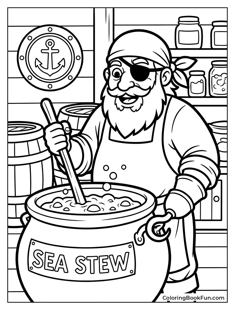 Jolly Cook Stirs Giant Sea Stew