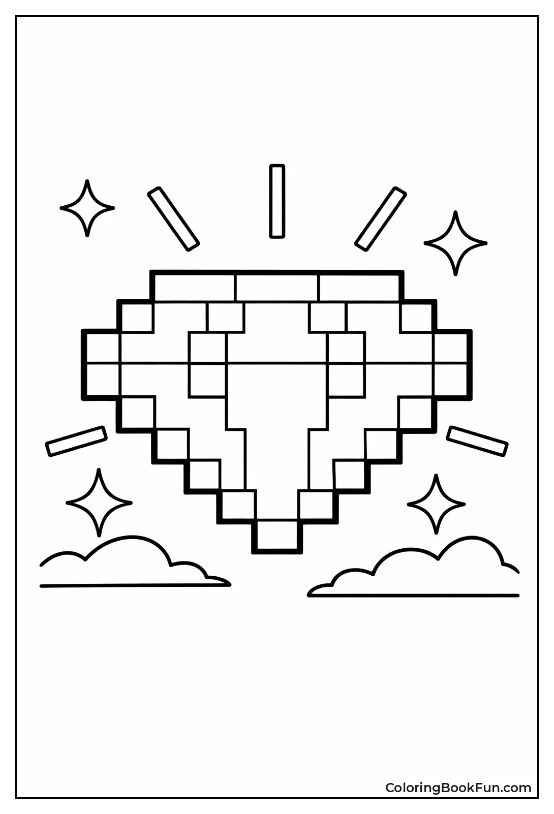 Pixel Art Game Diamond