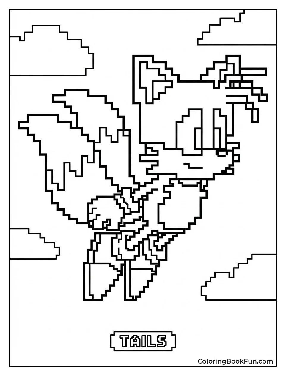 Pixel Tails in Retro Style