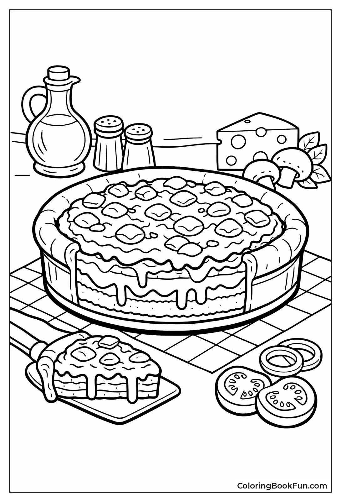 Deep Dish Pizza in Pan