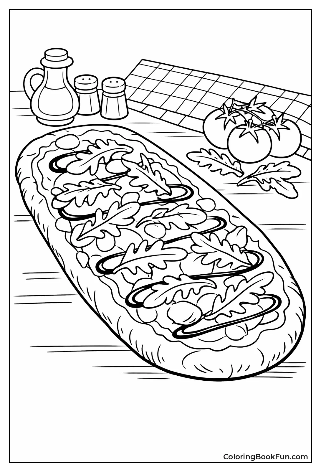 Flatbread Pizza with Arugula Glaze