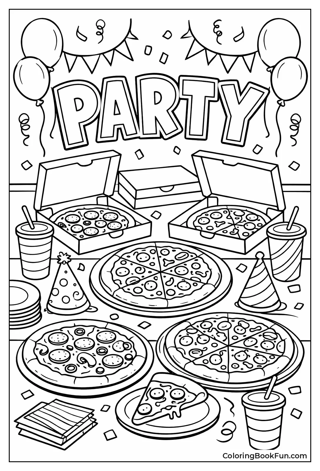Pizza Party Table Spread