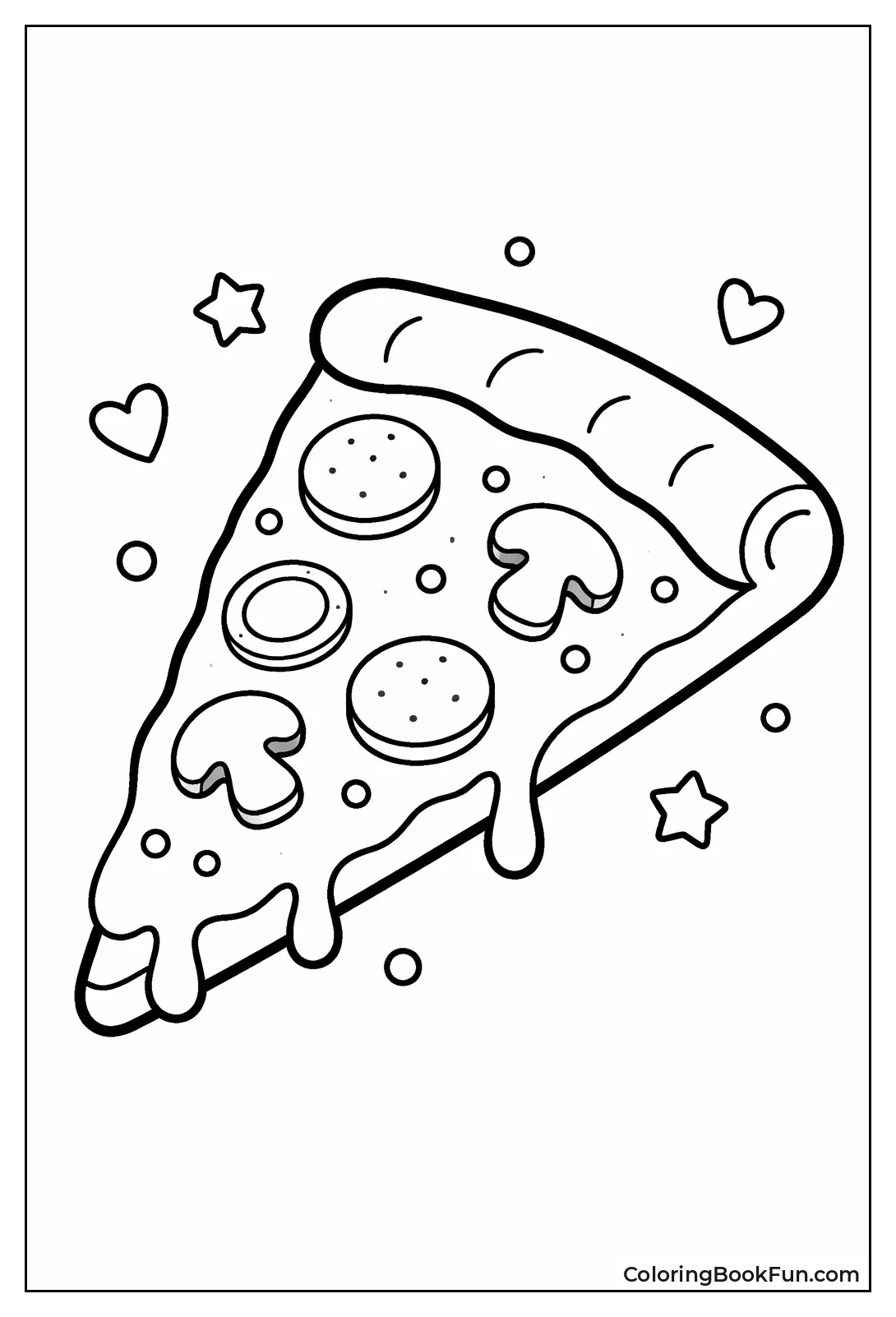 Simple Pizza Slice Outline
