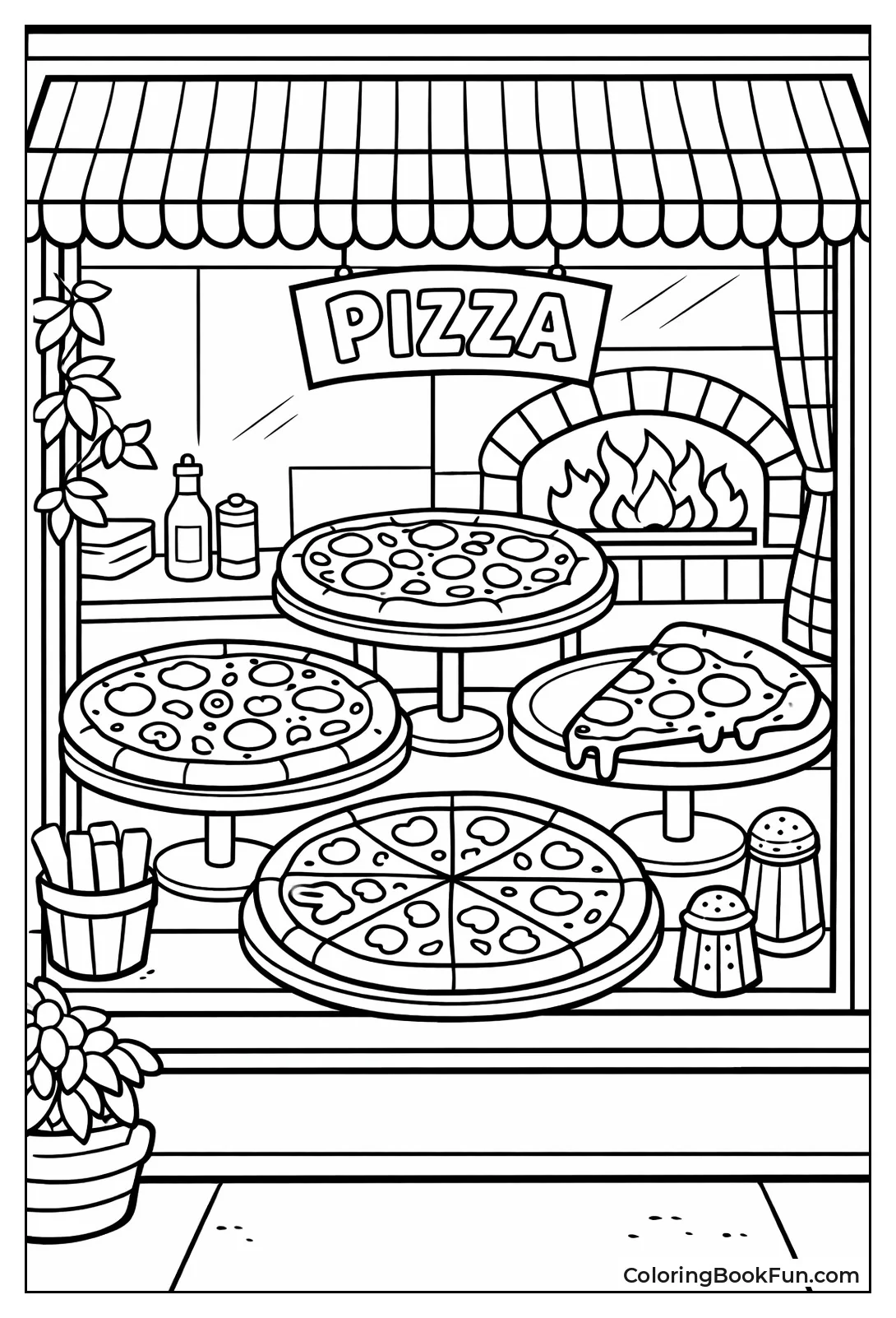 Pizza Window Display Shop