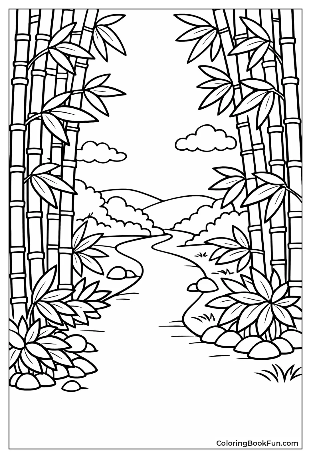 Bamboo Frames Serene Path