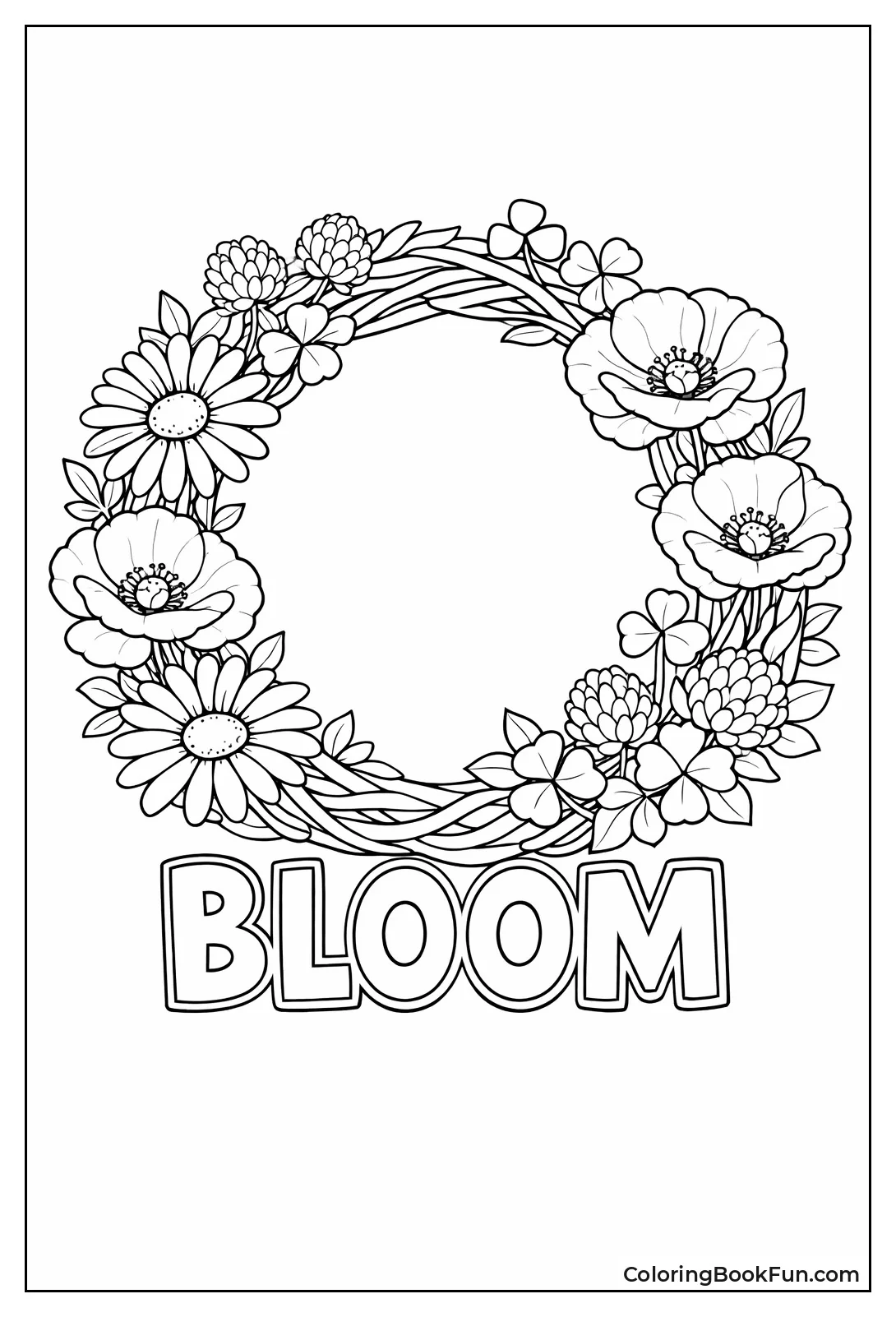 Wildflowers Weave Circle Wreath