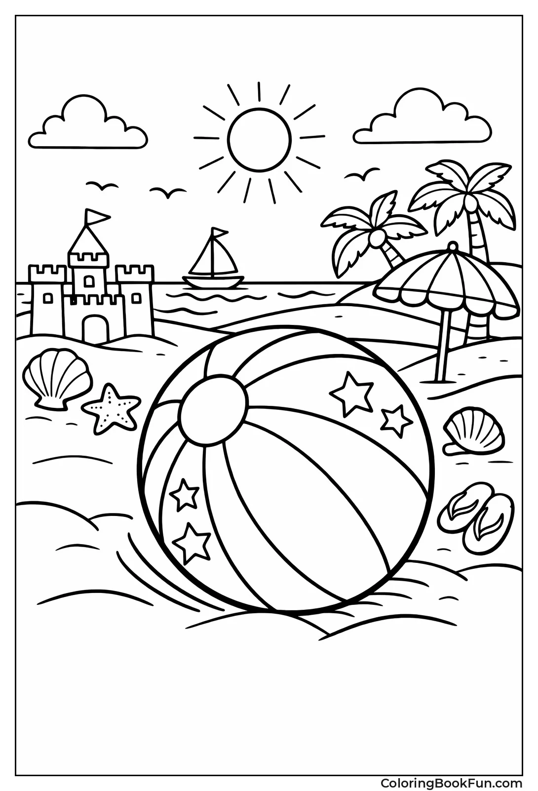 Beach Ball on Sand