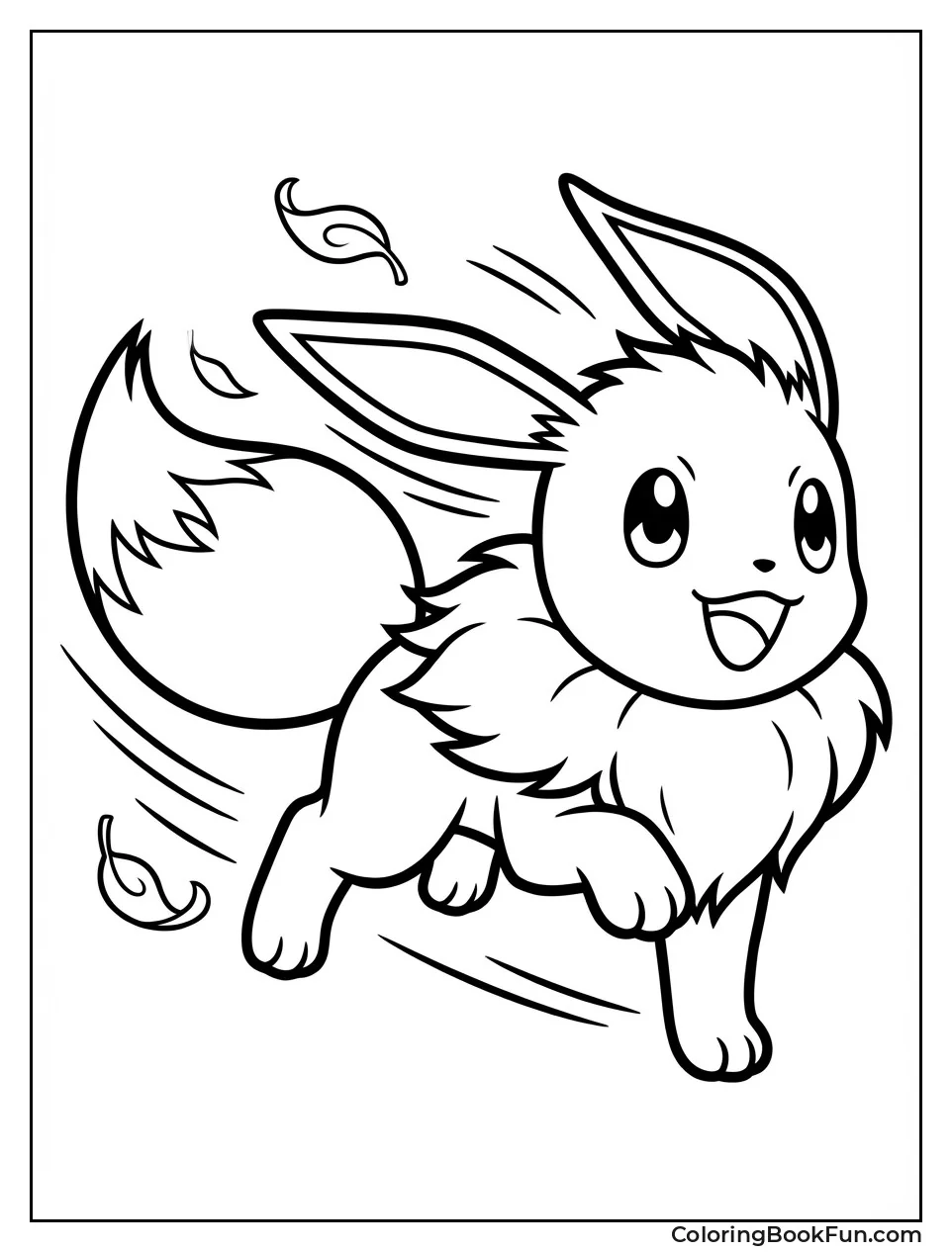 Playful Eevee Running Forward