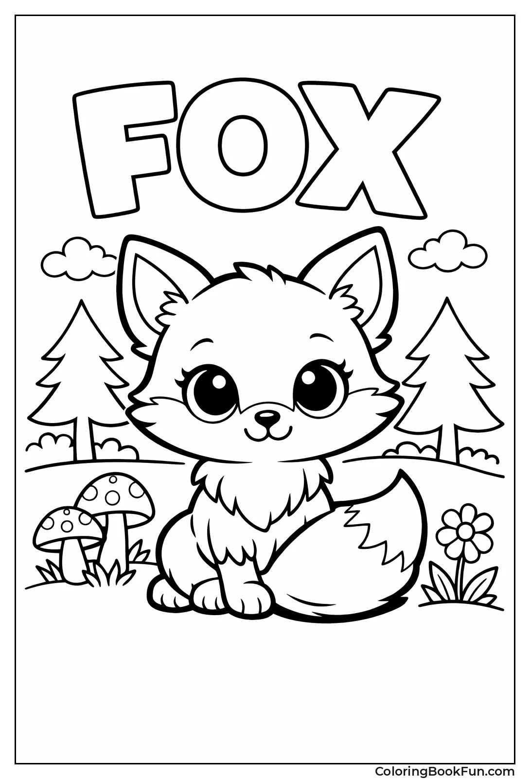 Playful Fox Kit with Tail