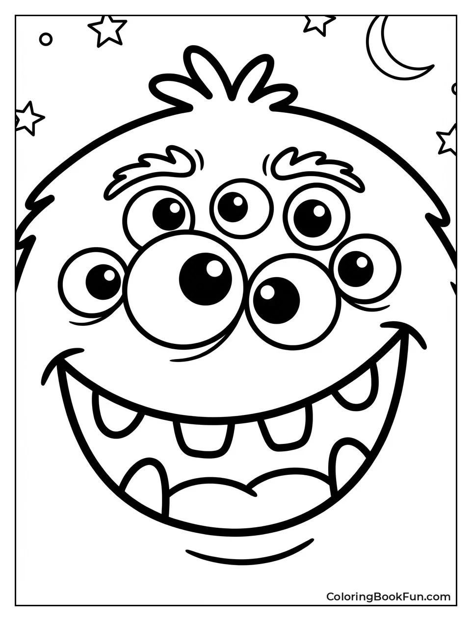 Playful Monster Face Laughs