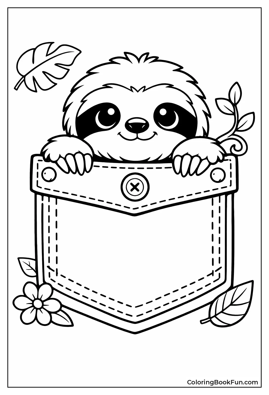 Sloth Peeks from Pocket