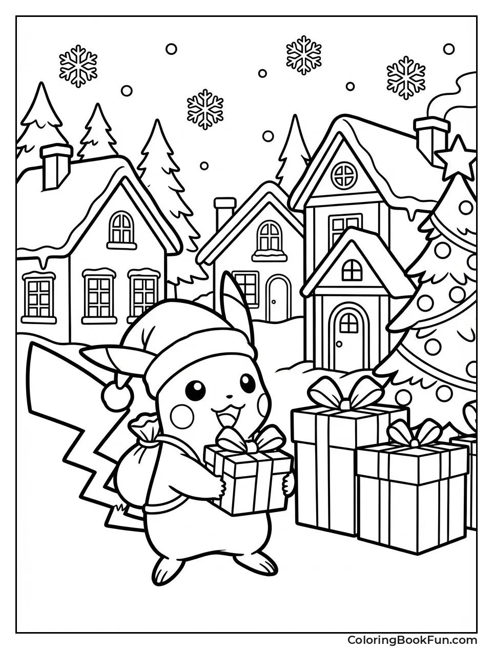 Pikachu Delivers Christmas Presents