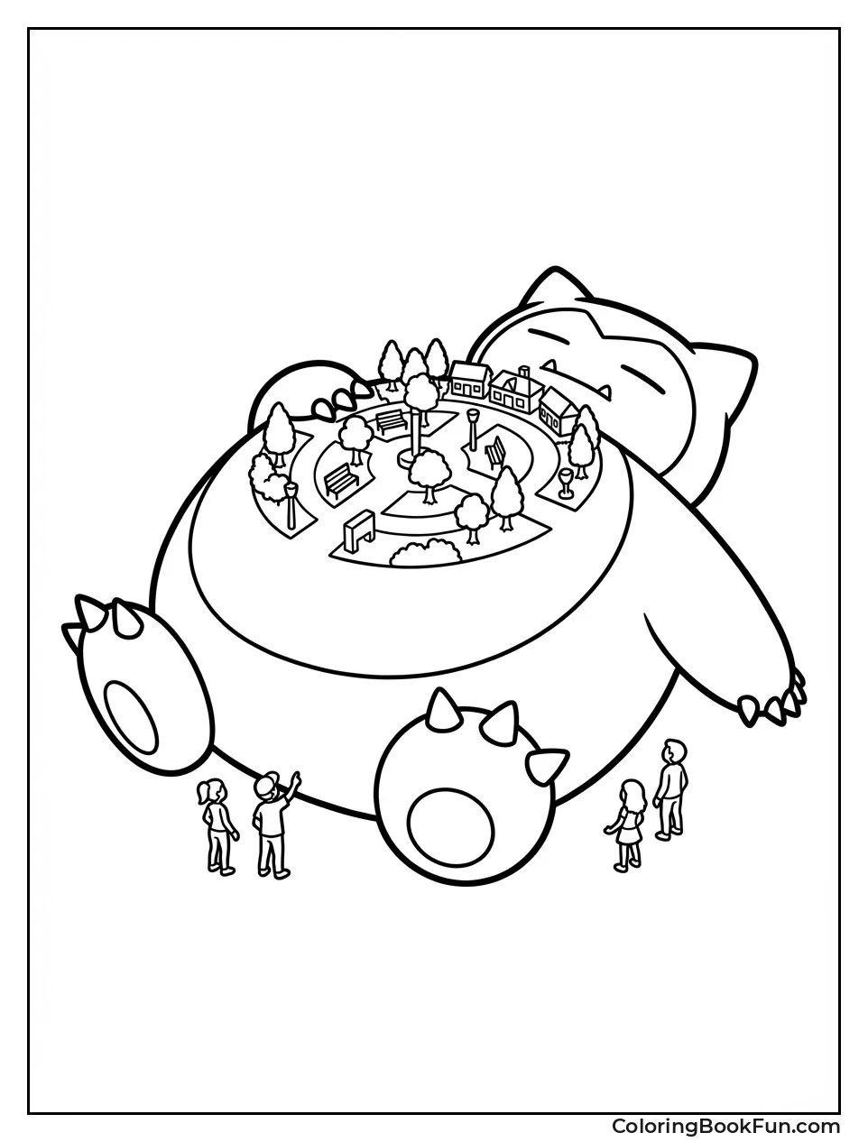 Giant Snorlax with Trees