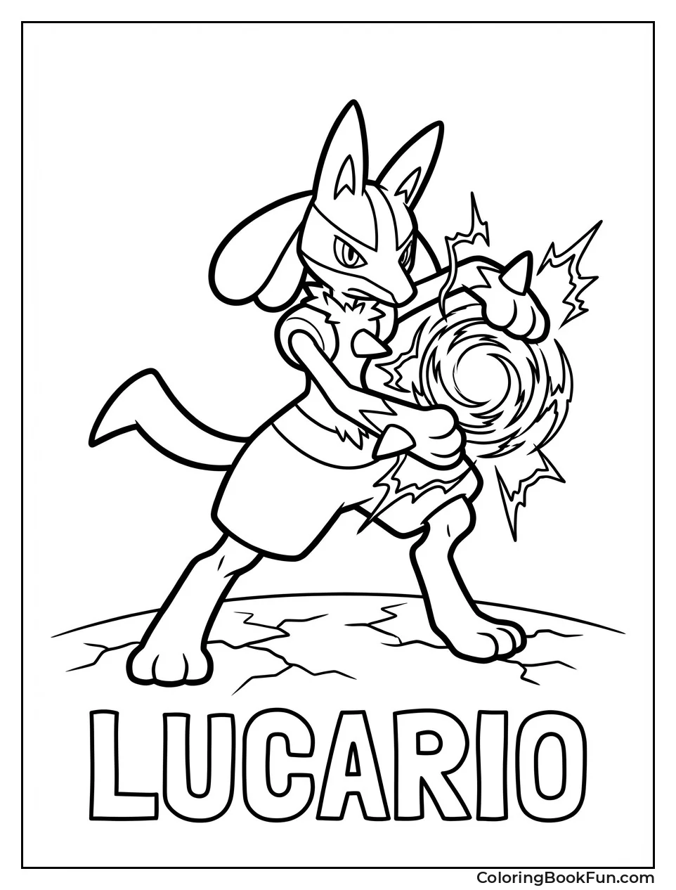 Lucario Charges Blue Aura