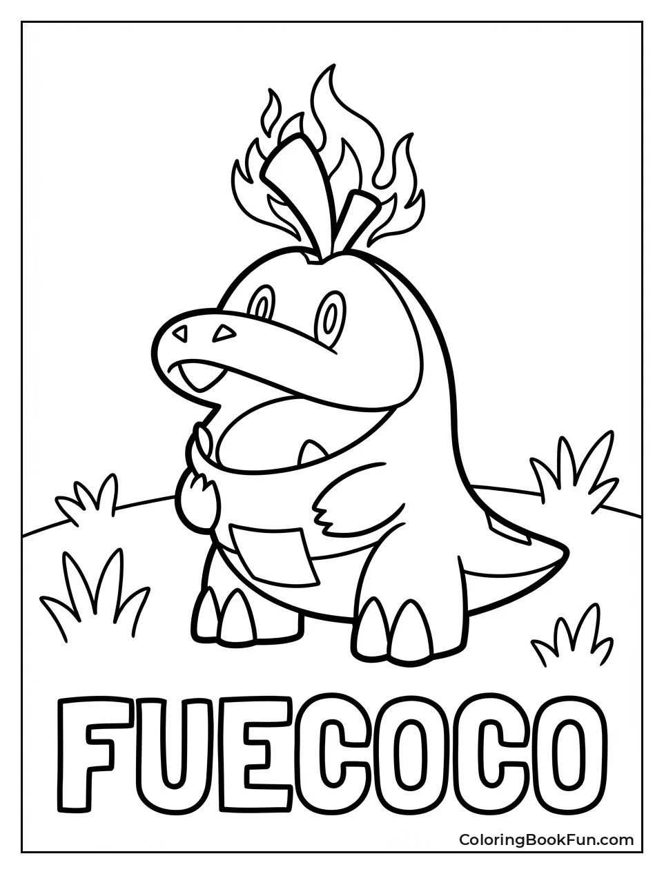 Fuecoco Grinning Happily