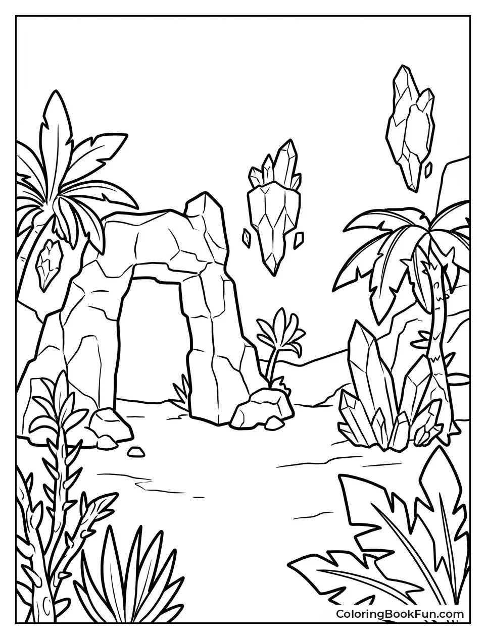 Crater with Crystals