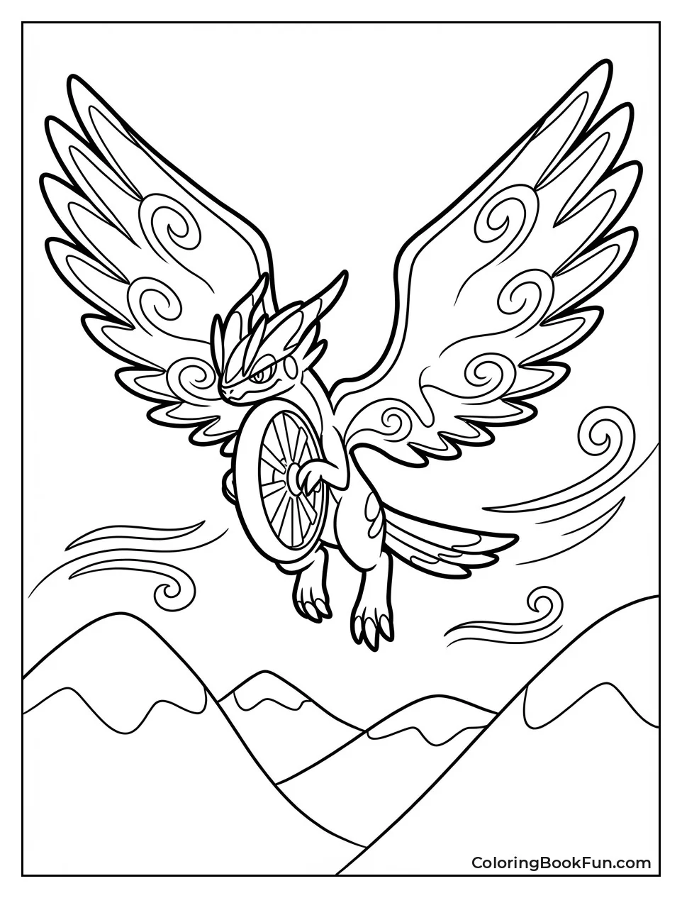 Koraidon Glides over Mountains