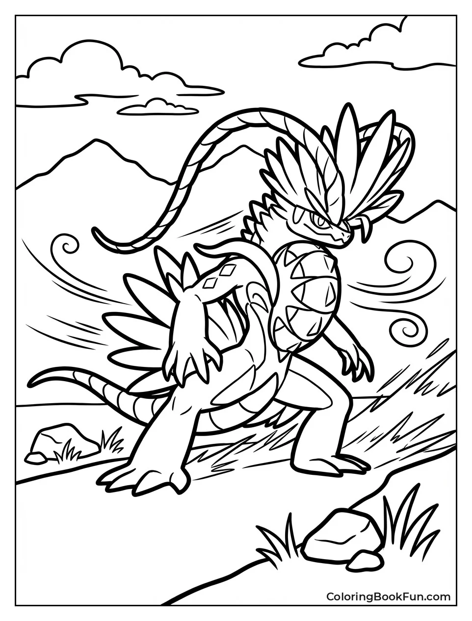 Koraidon Sprinting with Wind Lines