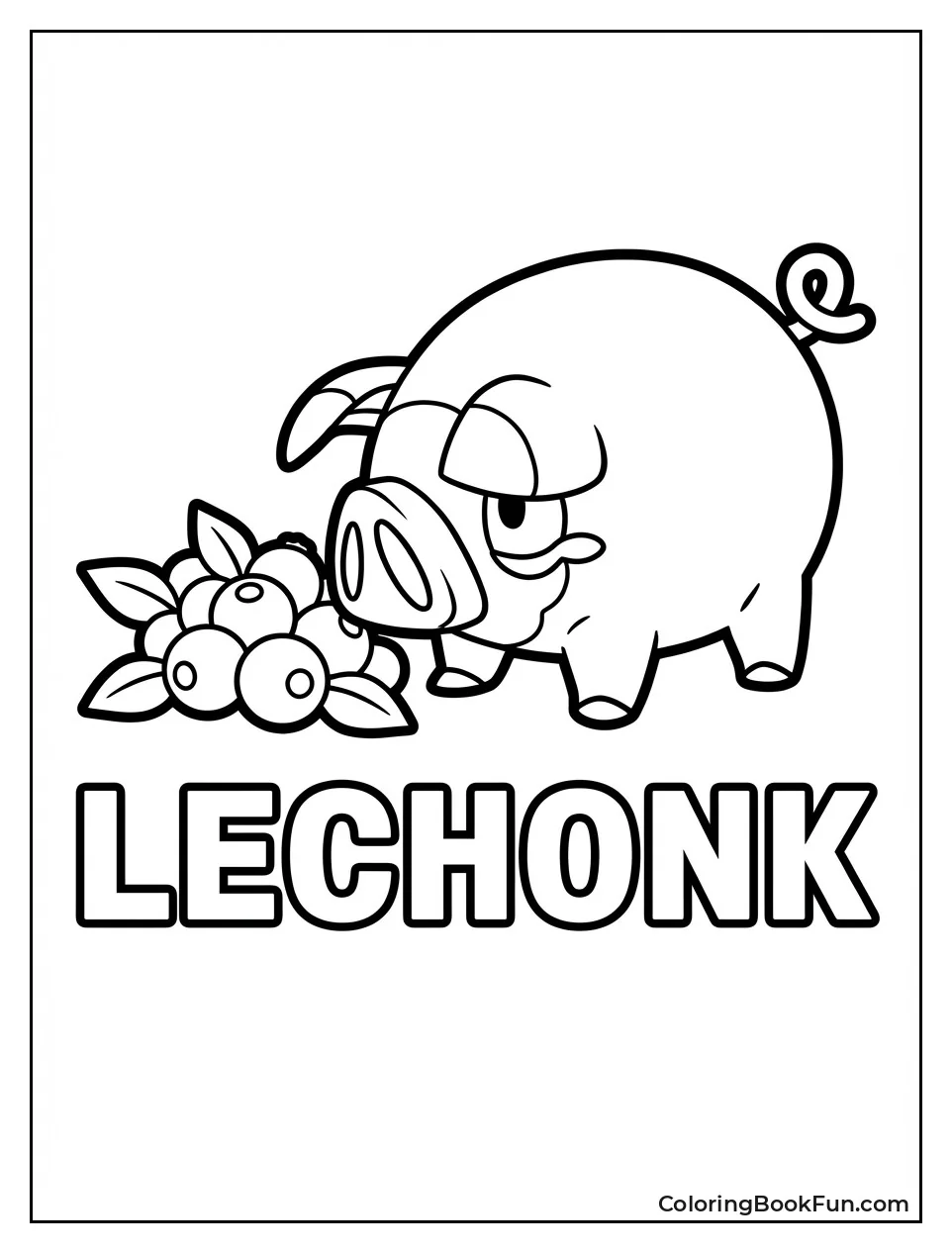 Lechonk Sniffs Food with Big Snout