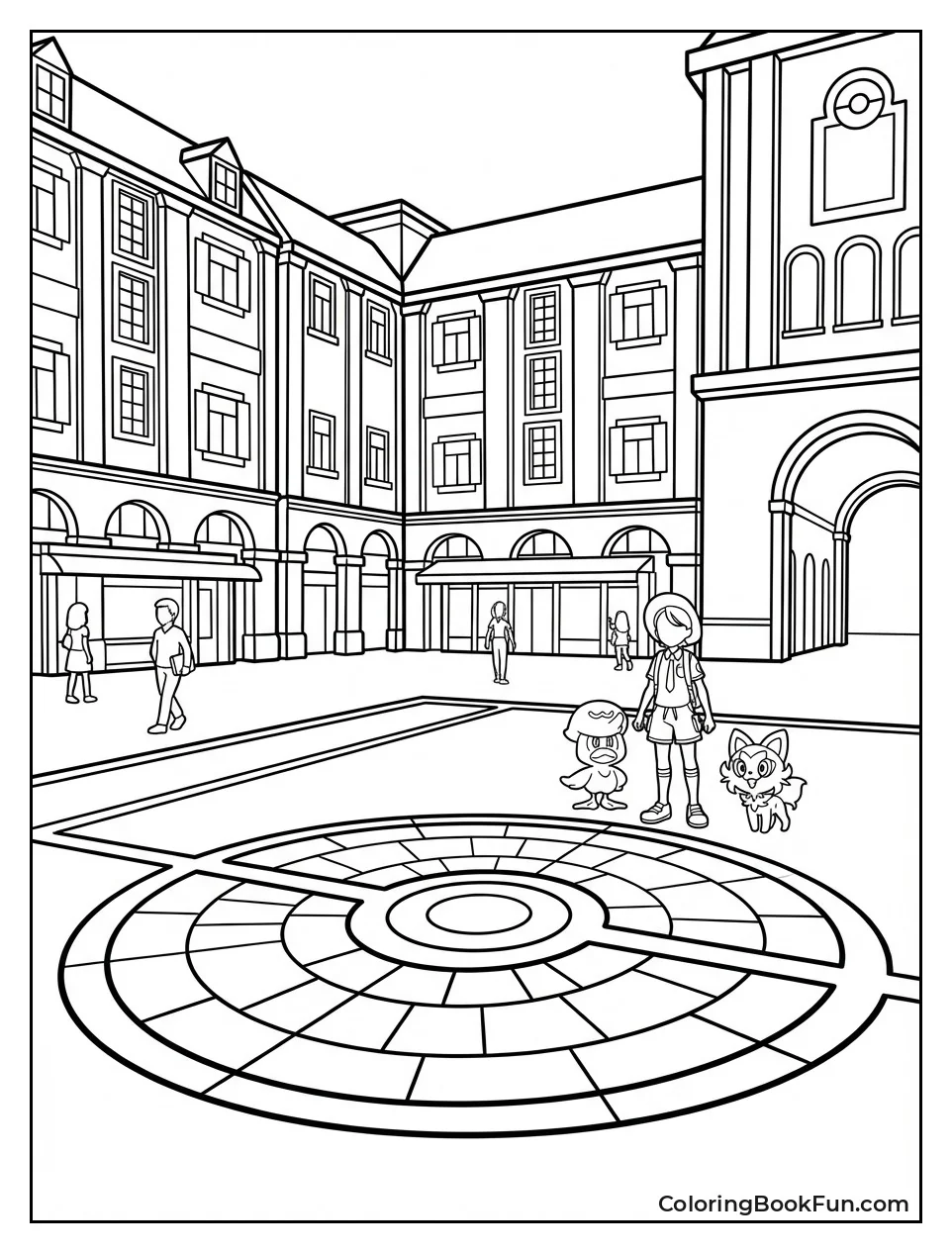 Mesagoza Plaza Poké Ball Mosaic