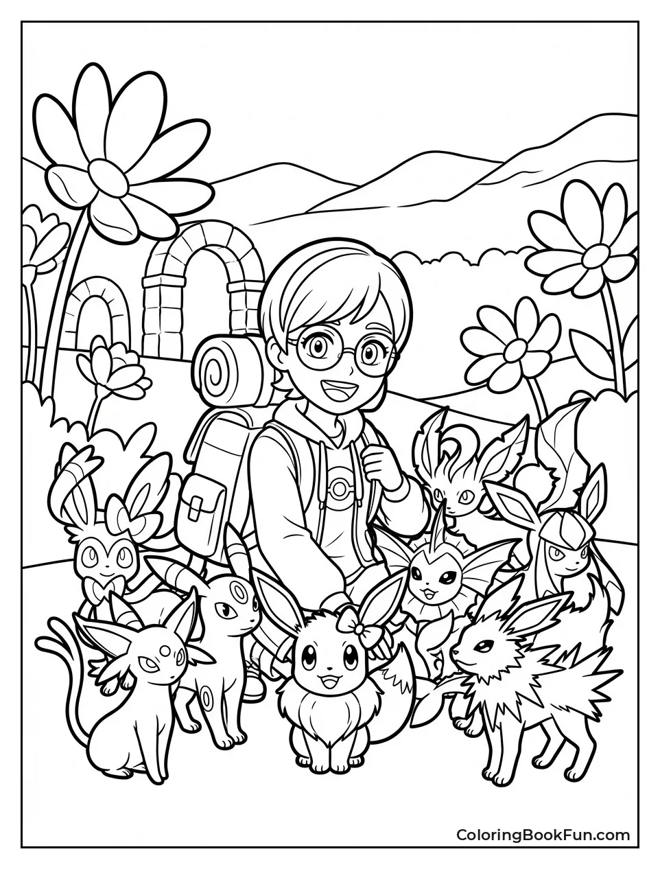 Penny with Cute Eevee Team