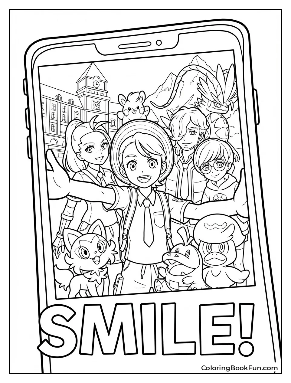 Rotom Phone Group Selfie Shot