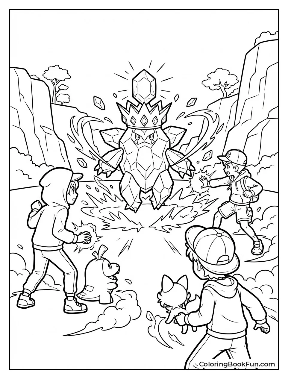 Trainers Raid Glowing Tera Pokémon