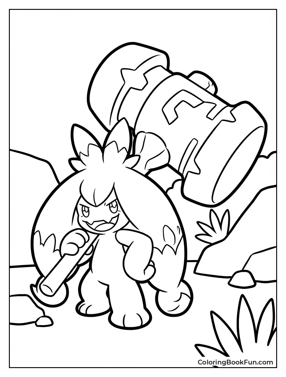 Tinkatun Rests on Giant Hammer