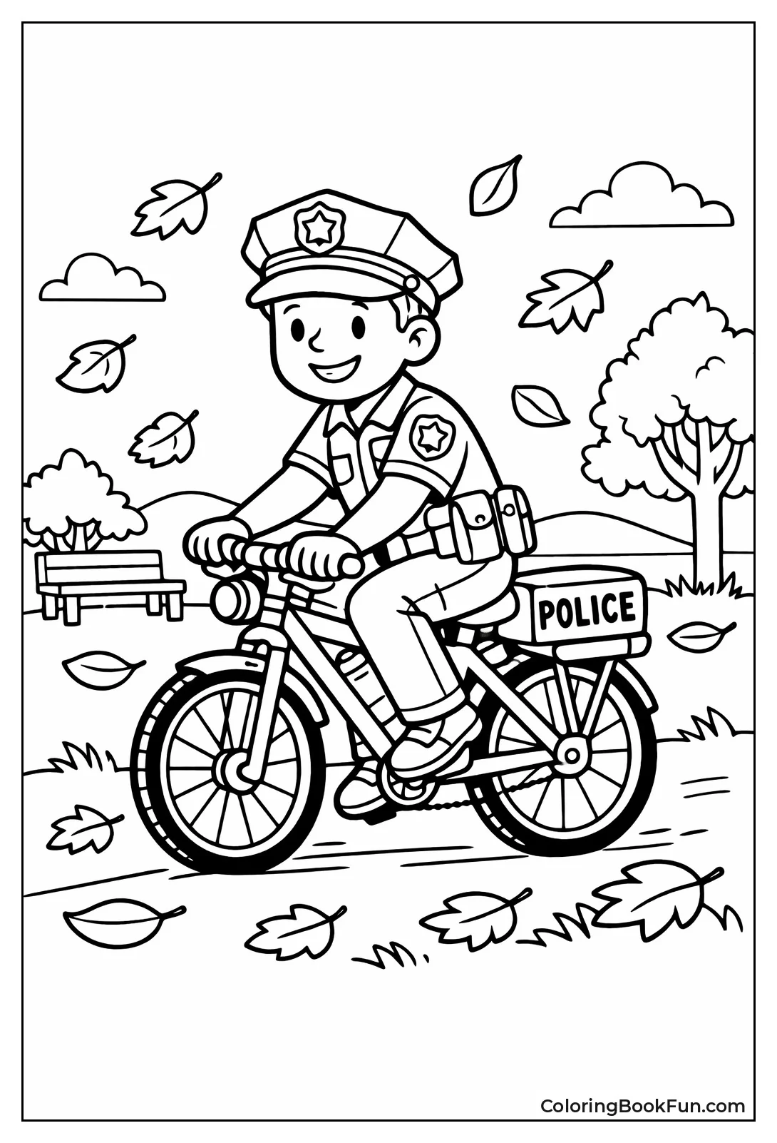 Bike Patrol in Autumn Park