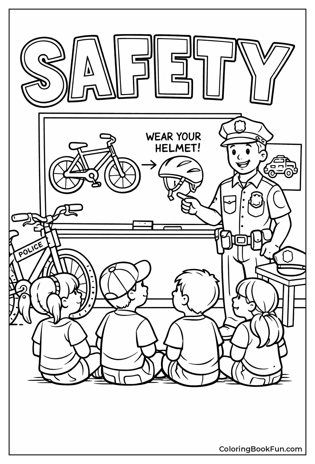 Officer Teaching Bike Safety