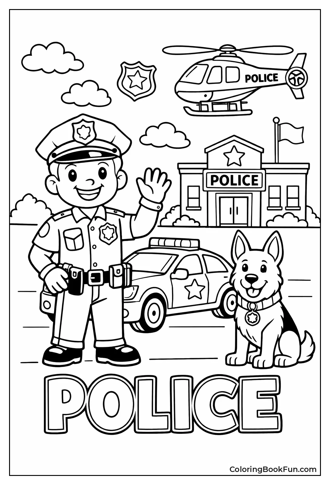 Smiling Officer Waving Hello