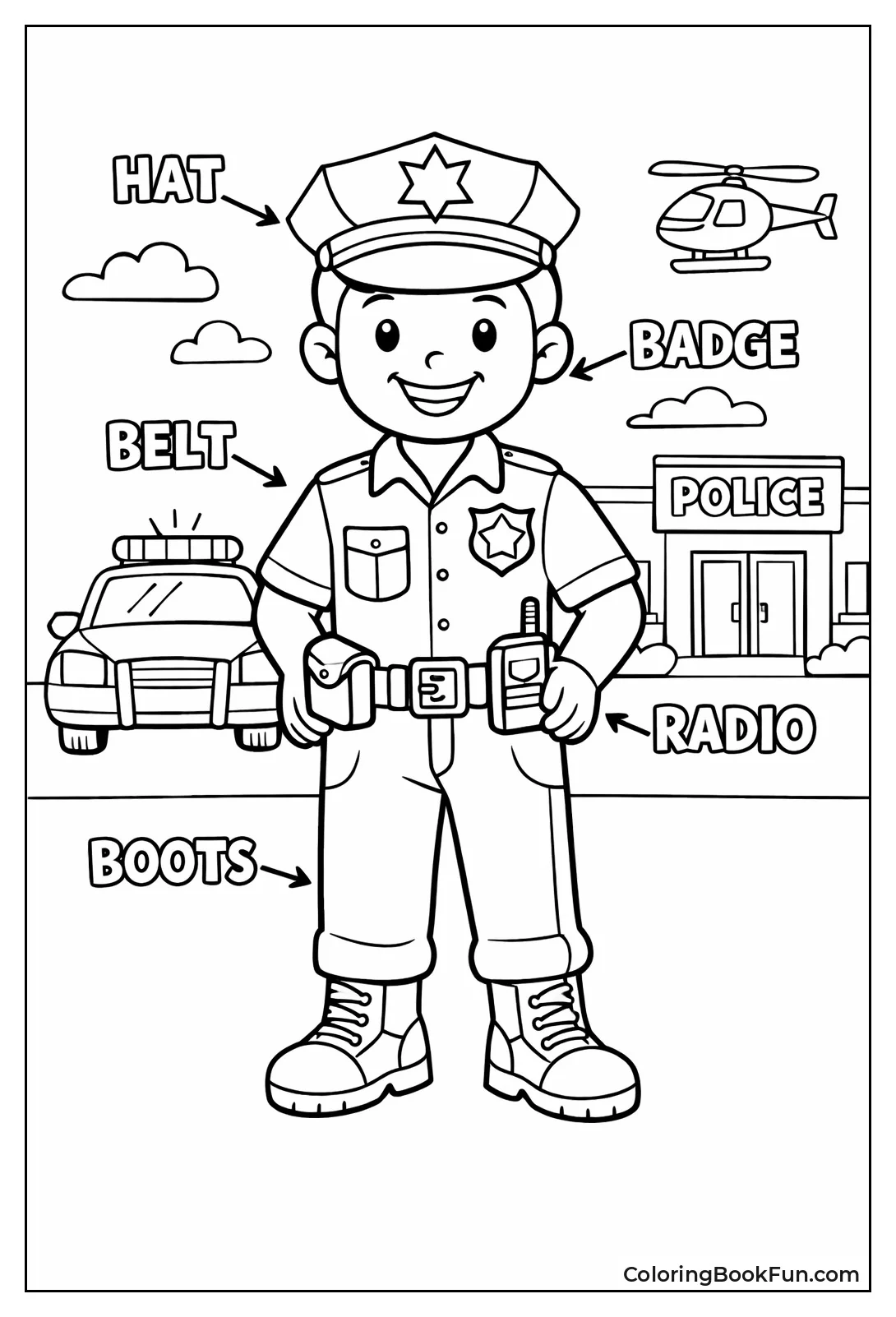 Labeled Police Officer Uniform