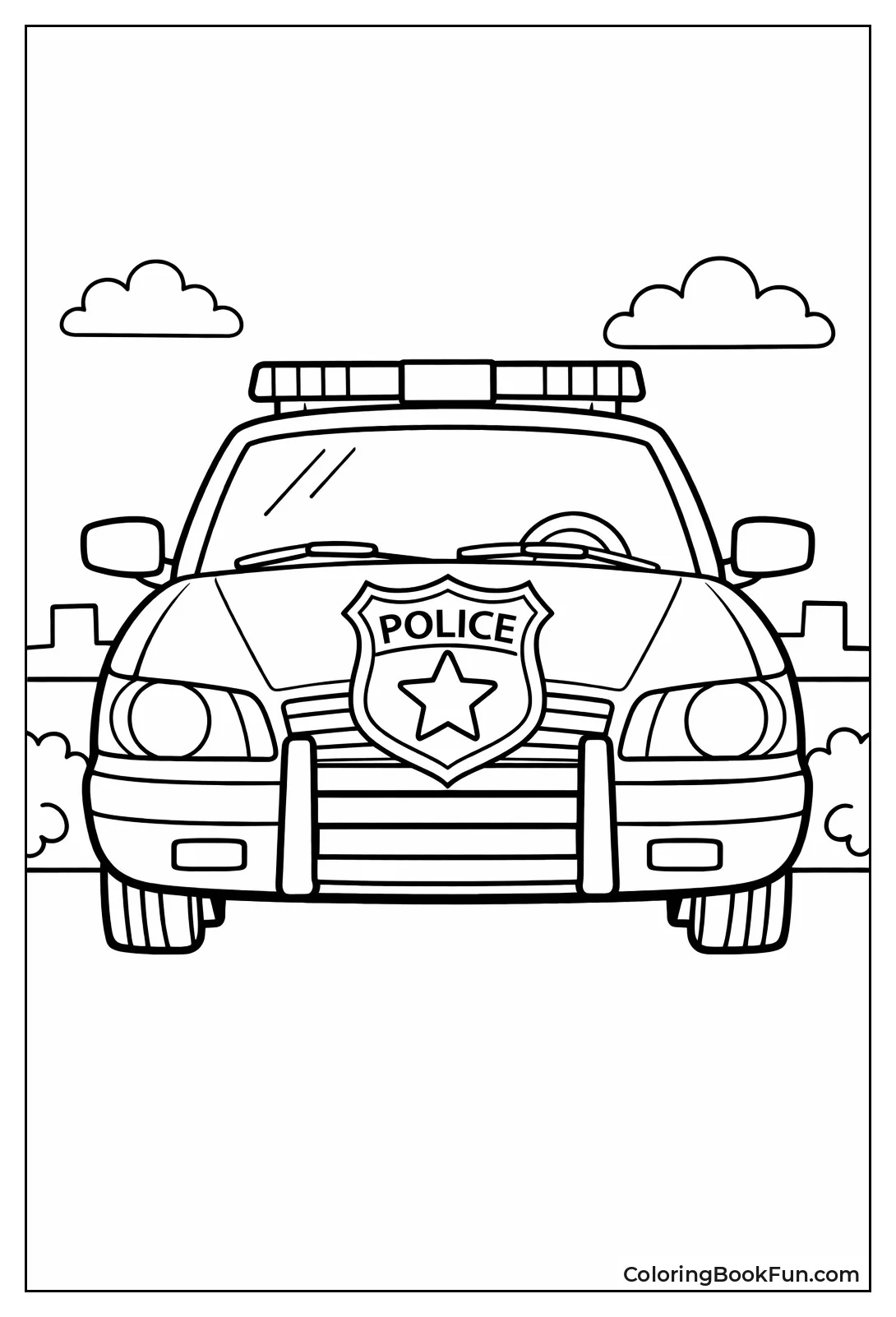 Police Patrol Car Front