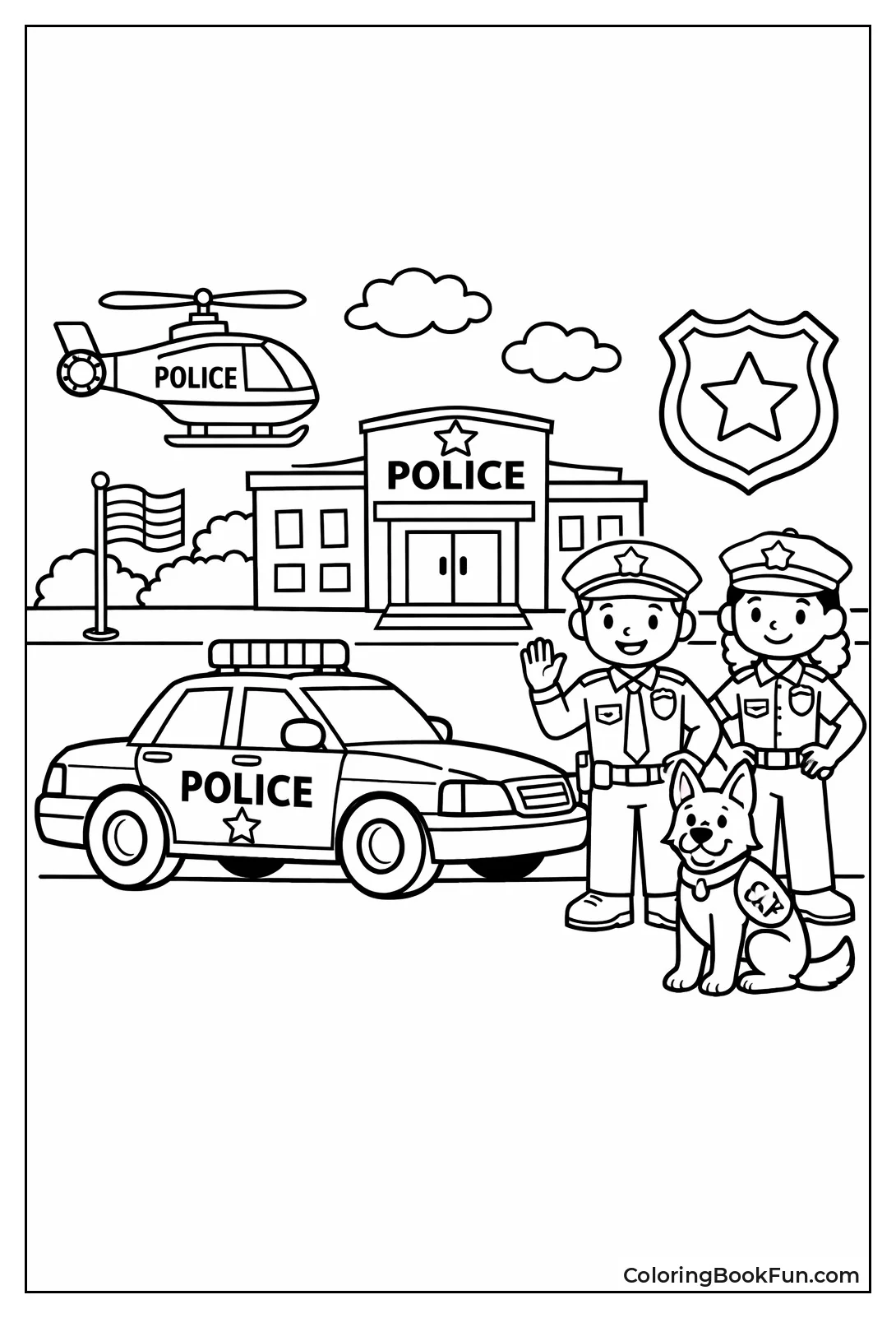 Side View Patrol Car