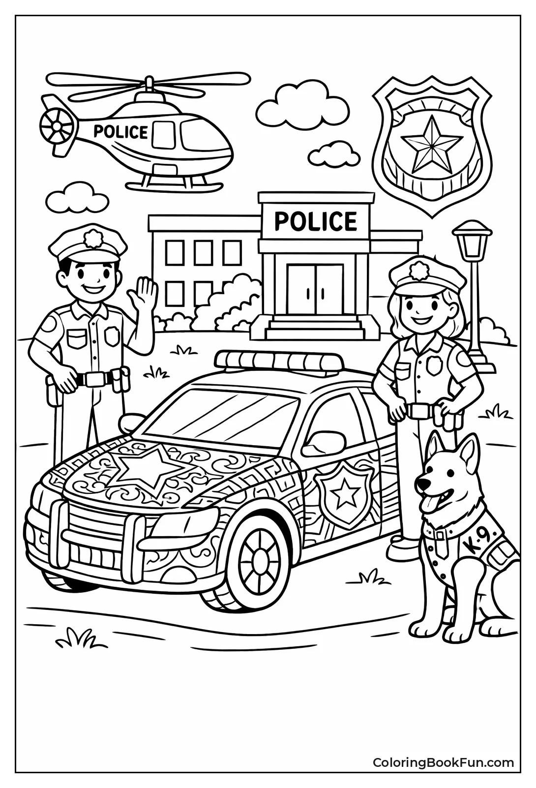 Patterned Police Car Design