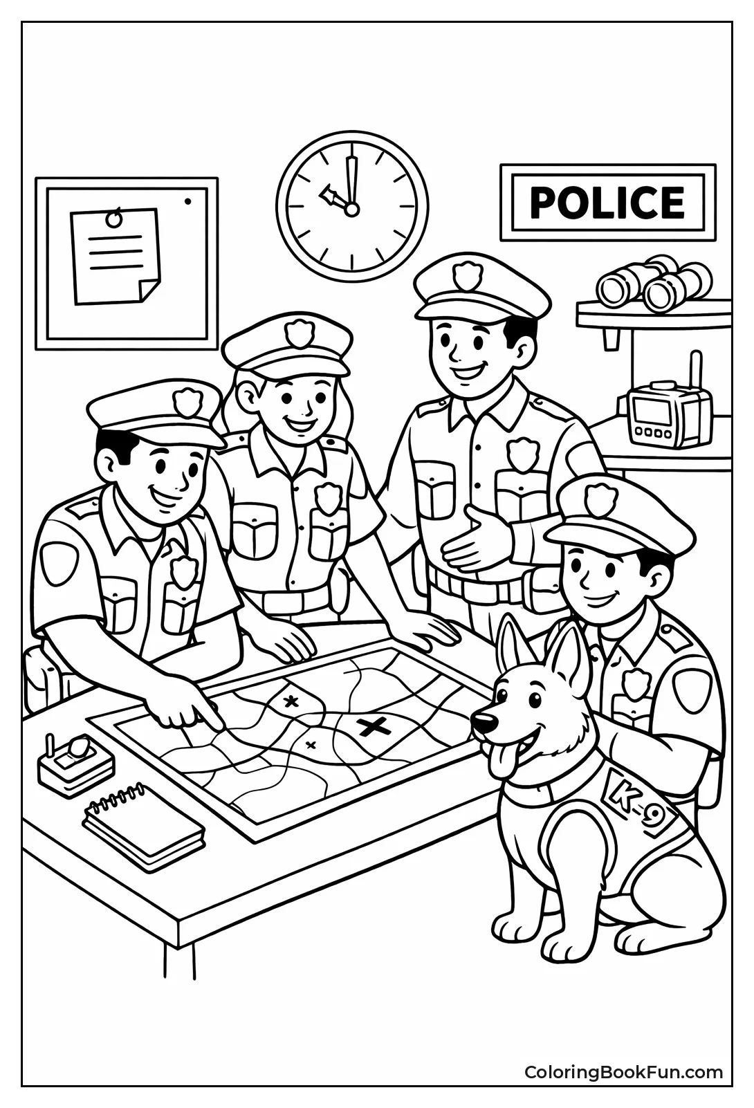 Officers in Briefing Room