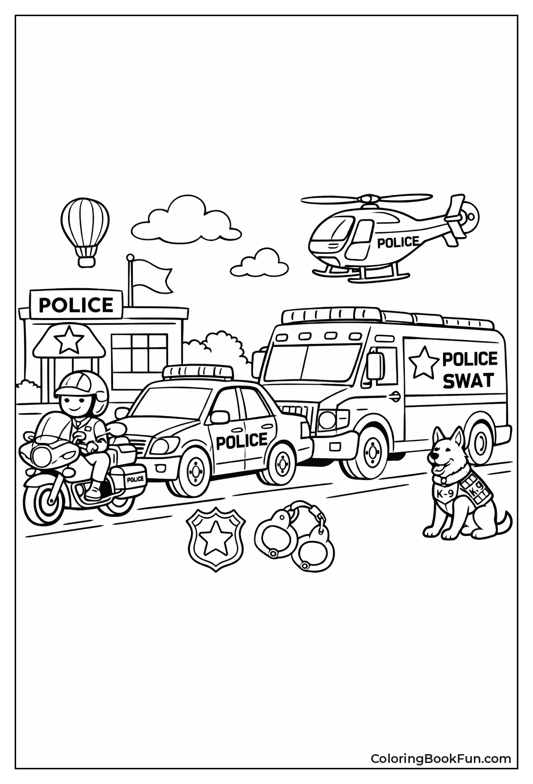 Police Vehicles in Lineup