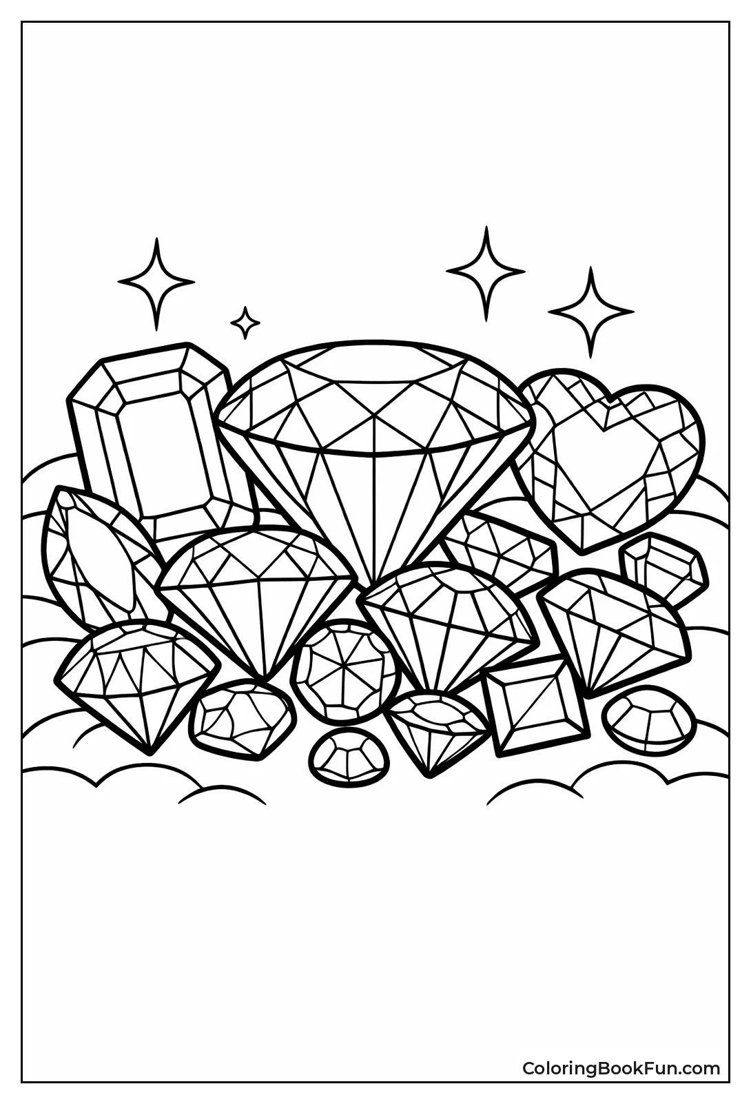 Polished Cluster of Diamonds