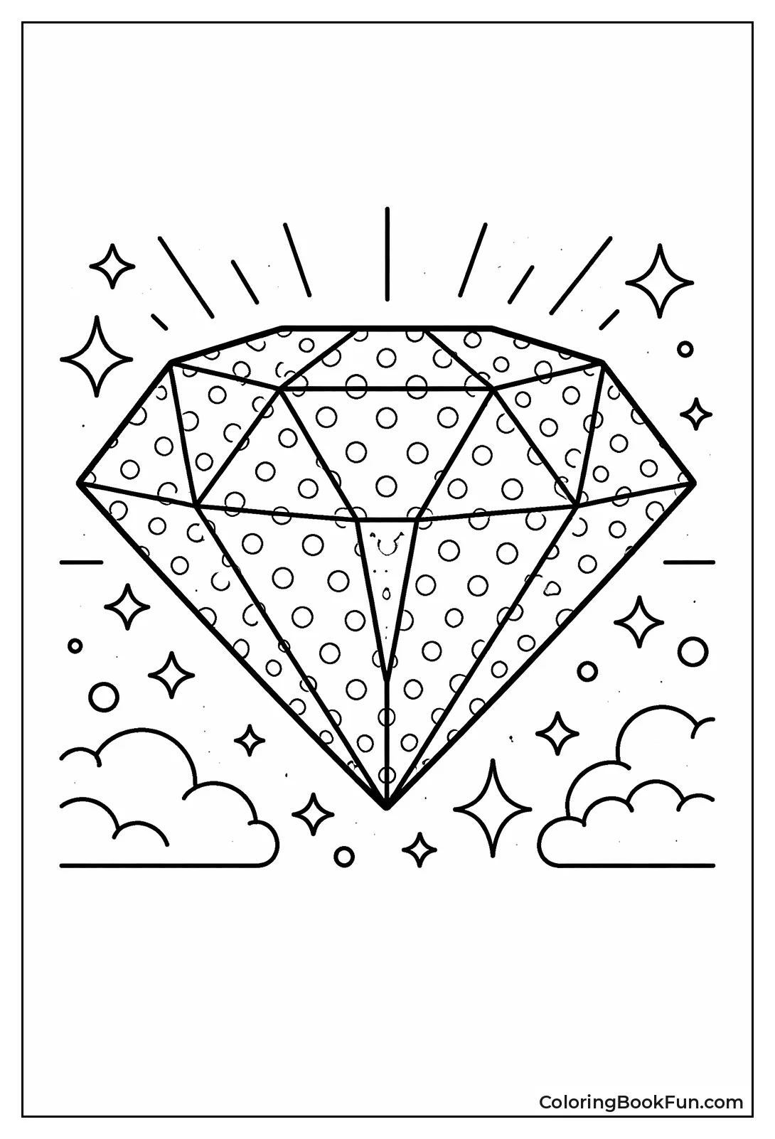 Polka Dot Filled Diamond