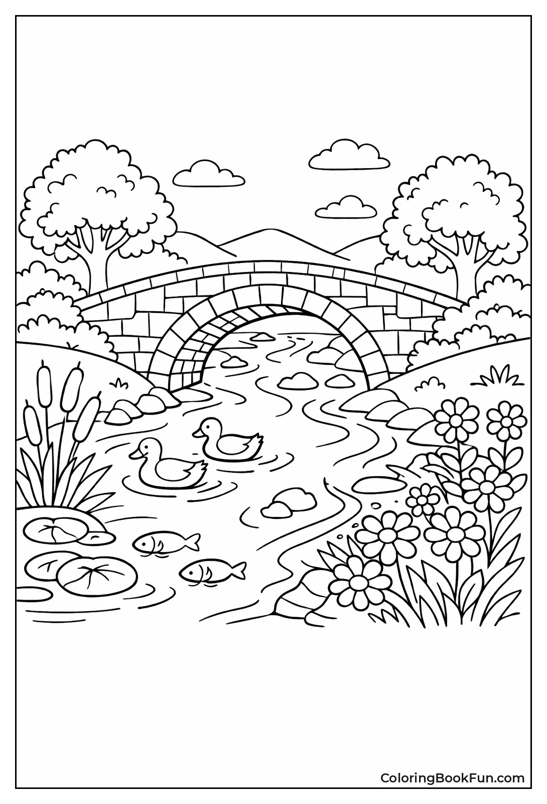 Bridge Arches over River