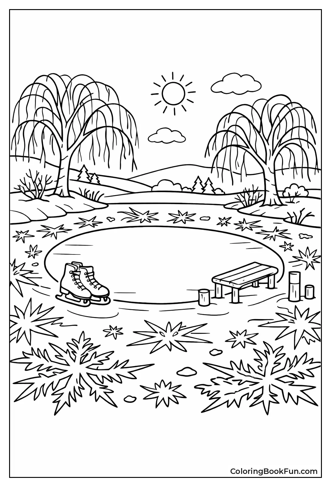 Ice Covers Winter Lake