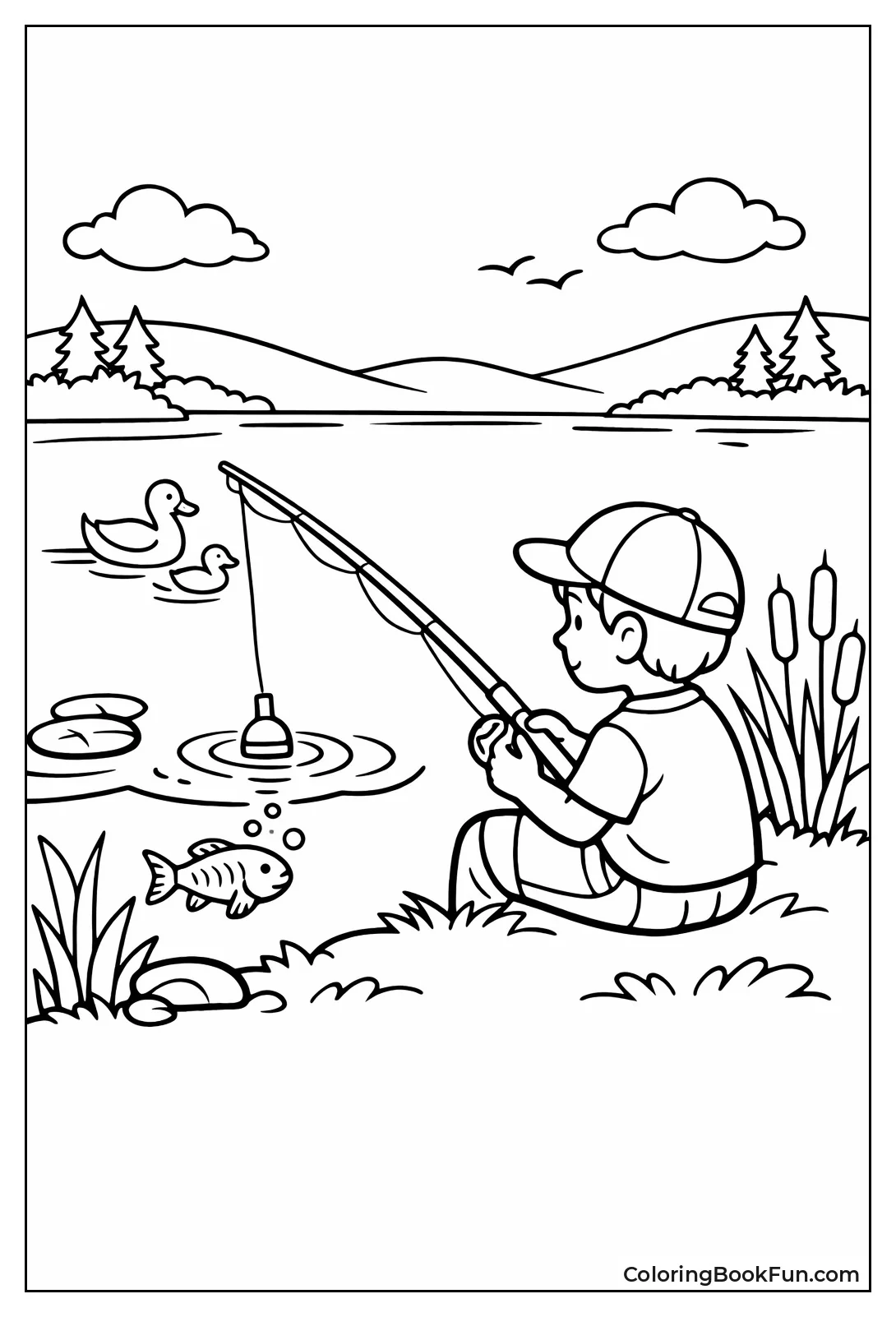Fishing from Lake Shore