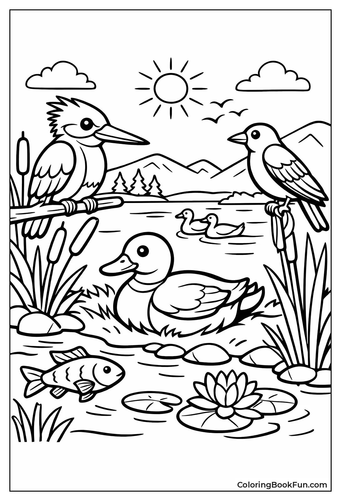 Birds near Marsh Water