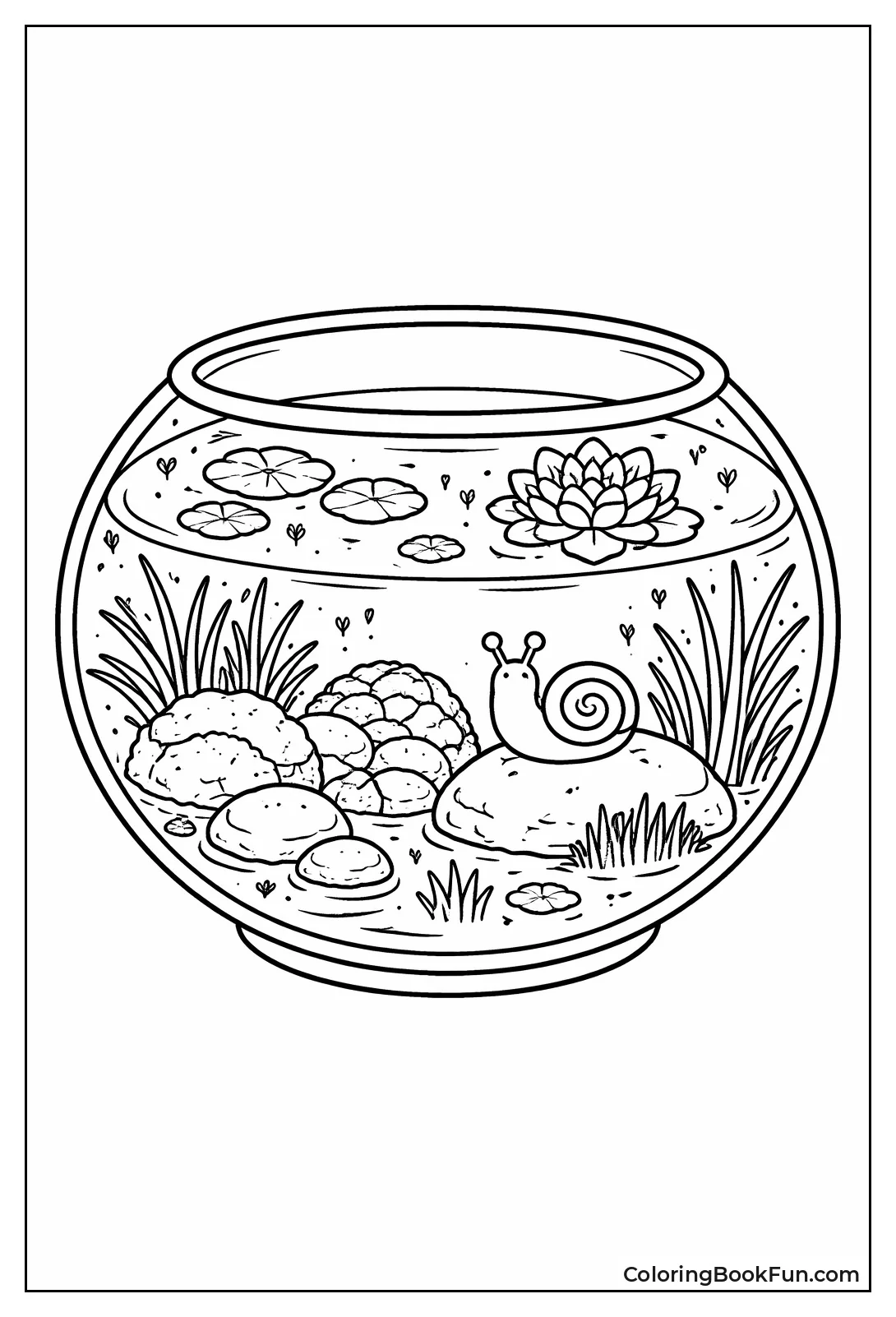 Tiny Pond Terrarium Scene